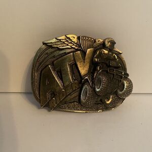 ATV RIDER QUAD, ALL TERRAIN, BELT BUCKLE, Heavy The Great American Buckle Co